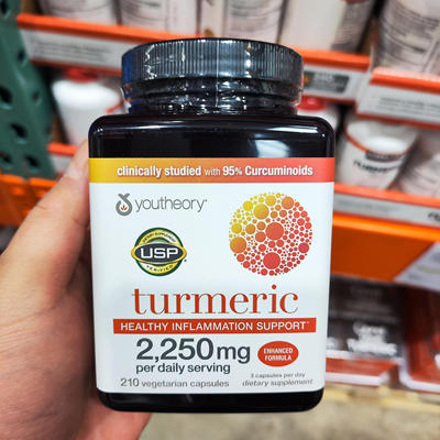现货*美国Youtheory Turmeric高浓度姜黄素胶囊进口解酒益肝210粒