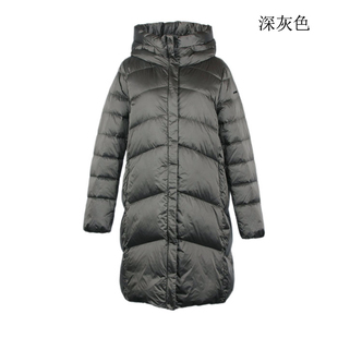 连帽纯色保暖中长款 外套羽绒服厚款 W3626G 女装 冬装 G意大利轻奢