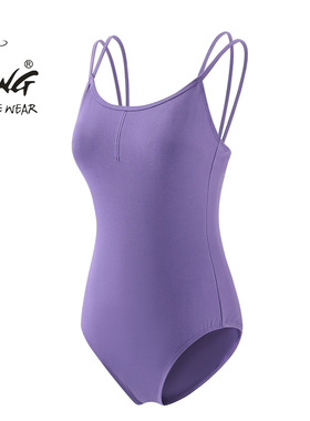 TING陈婷双吊带大背舞蹈服芭蕾舞紧身练功艺考体操连体服女形体衣