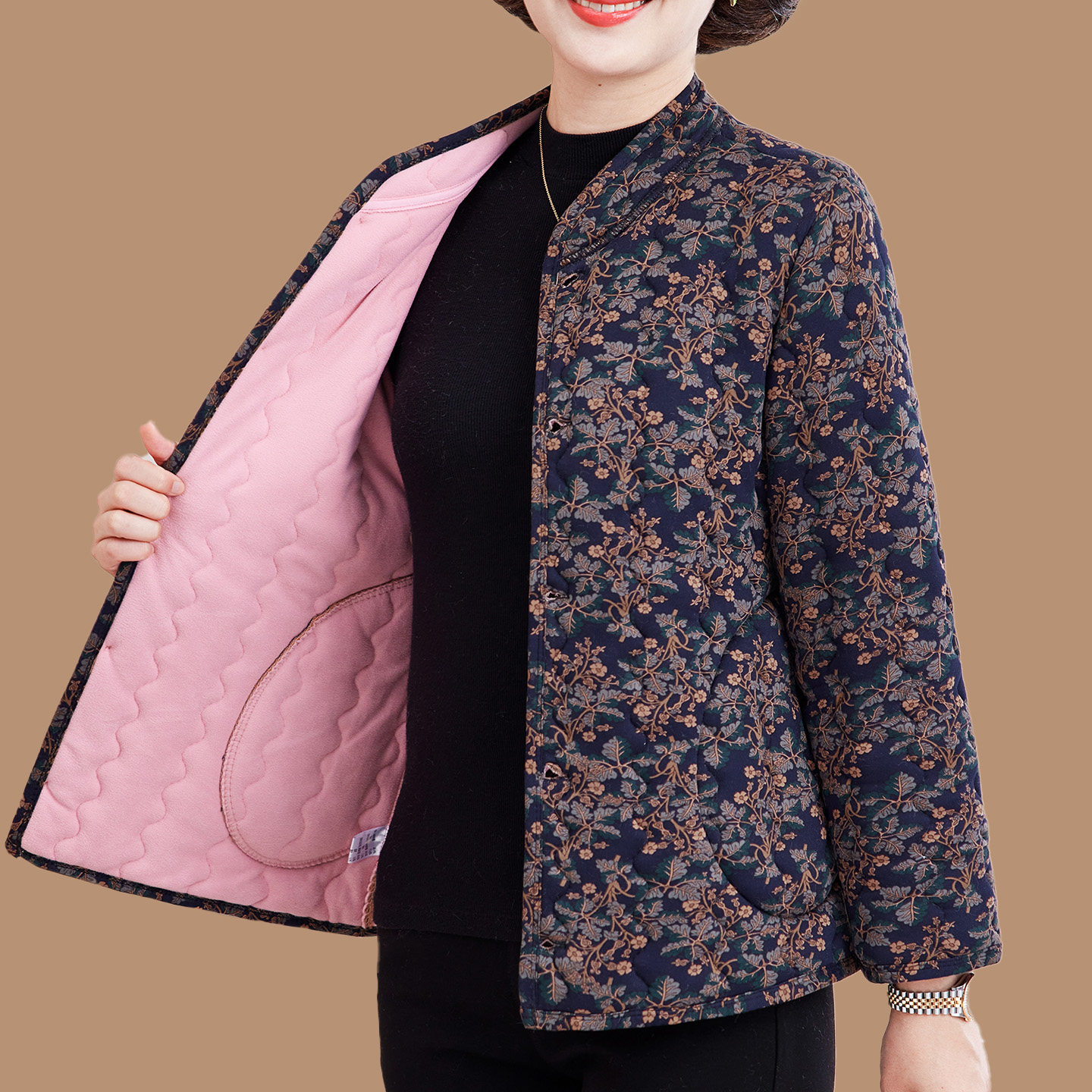 妈妈装棉衣保暖防寒棉衣