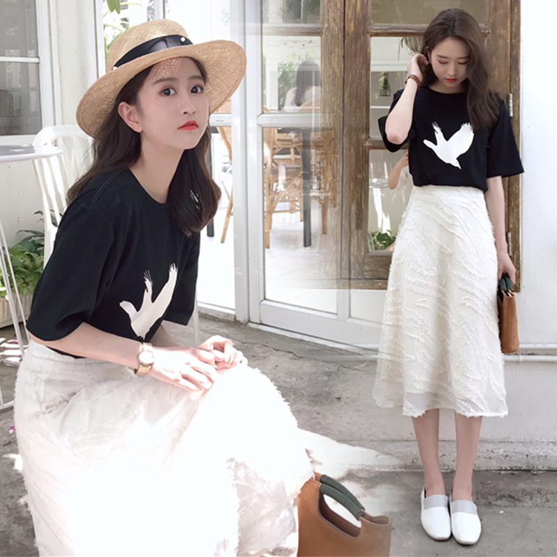 2018ÏÄװпîchic¸ÛζÁ½¼þÌ×Å®Éñ·¶Ê¡ÐÄ´îÅäÅ®×°°ëÉíȹÌ×װʱÉг±