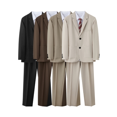 春季西服套装潮韩版礼服伴郎商务正装轻熟外套宽松休闲西装男上衣