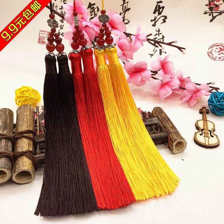 diy车挂穗子流苏须子莲花双排垂顺挂穗手工挂件中国结配件吊穗