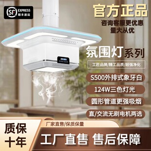 棋牌室吸烟灯空气净化器直排麻将机专用吊灯馆房桌抽烟神器排烟灯