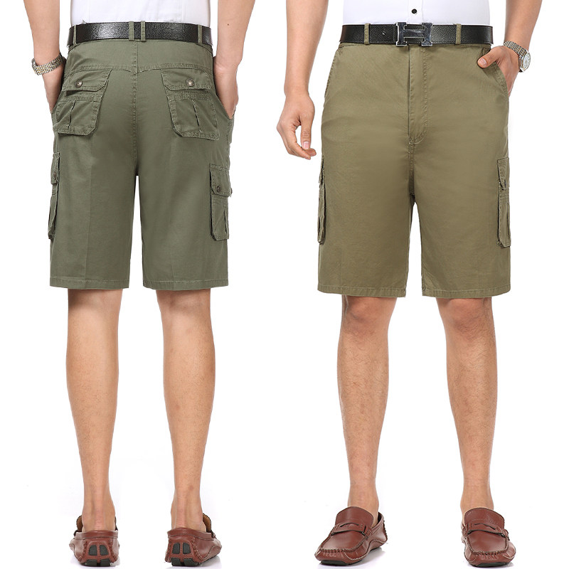 半截节50爸爸五分库60岁40中年男人干活穿系皮带工装短裤全棉布料|msdalam kategori Pakaian Lelaki, seluar santai - dari Buy2taobao.com untuk memberikan perkhidmatan ejen Taobao profesional membeli