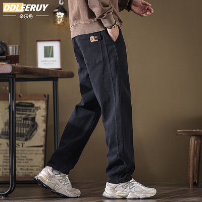 潮牌宽松大码直筒工装休闲裤男士