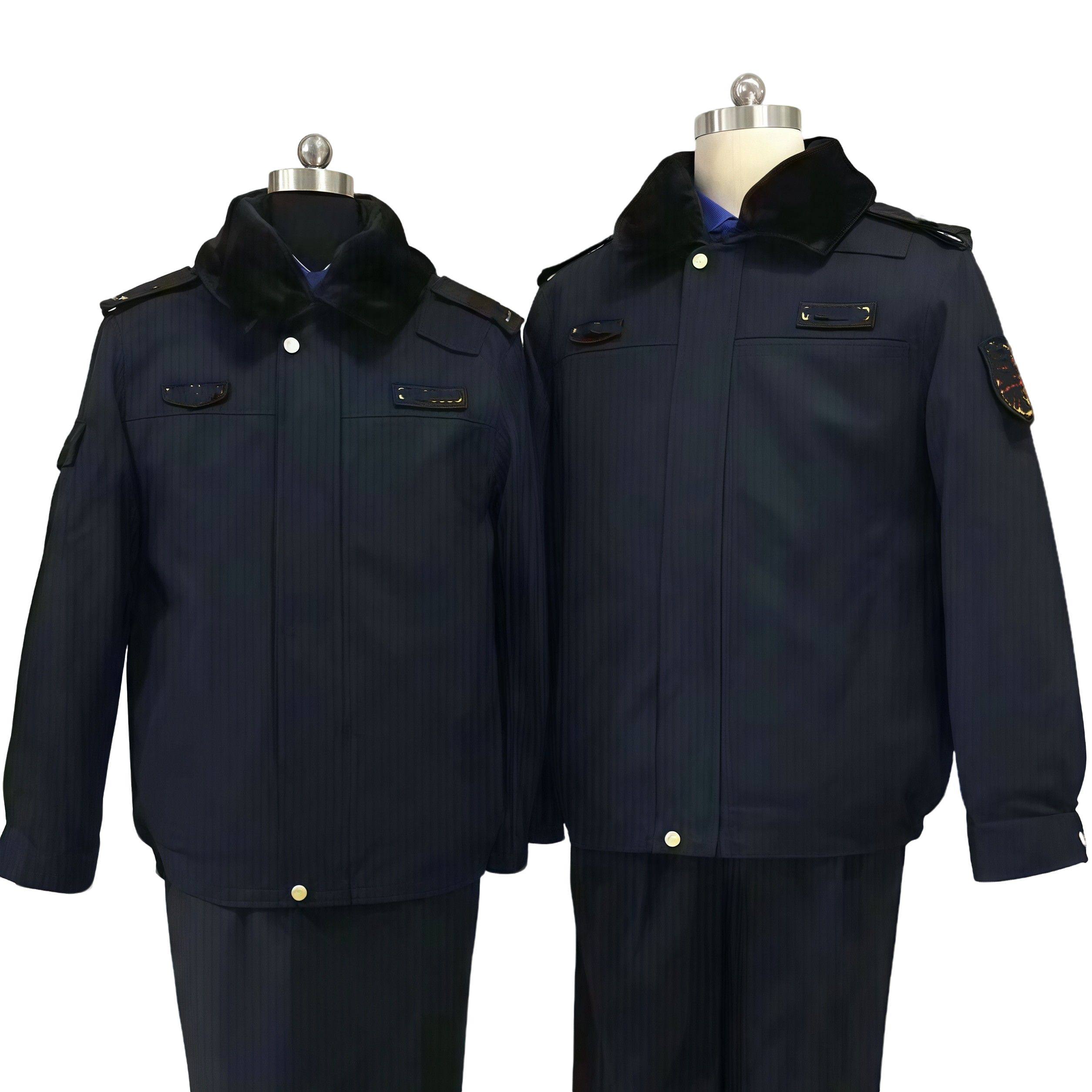 秋冬季工作服城市安保棉大衣物业管理服加厚冬执勤棉衣冬装男