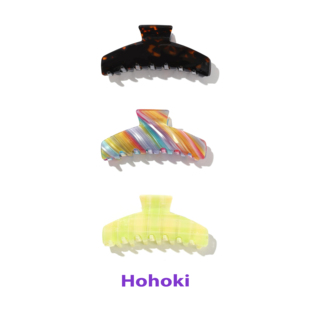 HOHOKI方弧复古发抓玳瑁大号高级感抓夹糖果色盘发鲨鱼夹