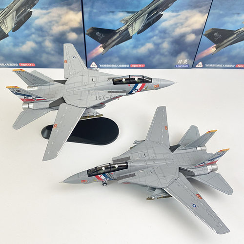 1/100美国F-14D雄猫战斗机F14 VF-2赏金猎人合金成品飞机模型摆件