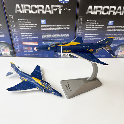 1/144美国F-4鬼怪航母舰载机F4II战斗机军事合金飞机模型仿真摆件
