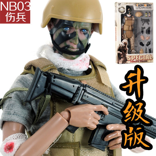 好利润新款PATTIZ玩具1/6兵人模型多工艺多配件全关节可动伤兵