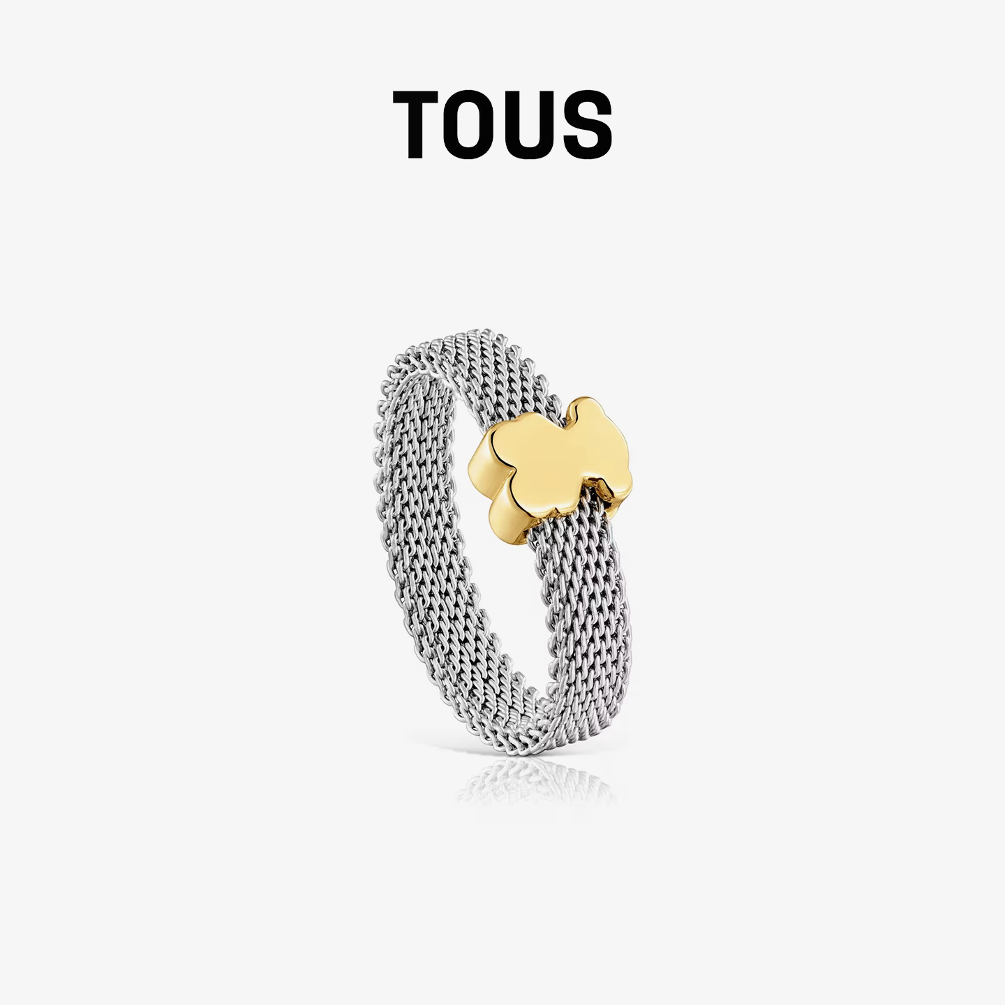 【新品】TOUS/桃丝熊Icon Mesh系列14K金网织小熊戒指节日礼物