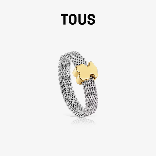 【新品】TOUS/桃丝熊Icon Mesh系列14K金网织小熊戒指节日礼物