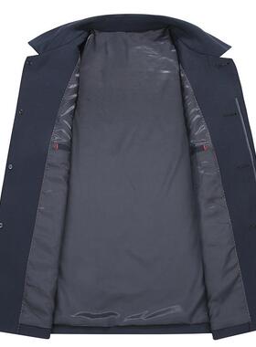 男商务休士闲克春秋大宽夹松加肥加大中老年爸码爸夹克衫8819外套