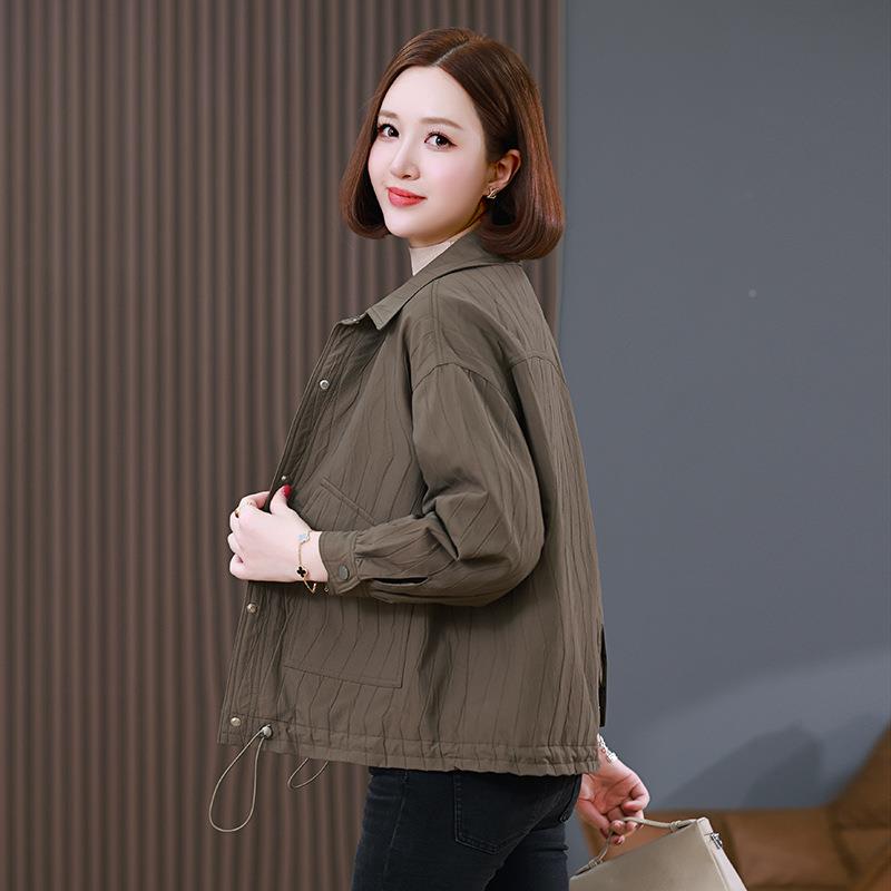 2024秋季新款装大士码女洋气女E休闲夹克翻领宽松时尚GE1657外套