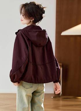 超好宽看ili短外套女205MU8090-0秋l新款设计感洋气休闲松夹克上