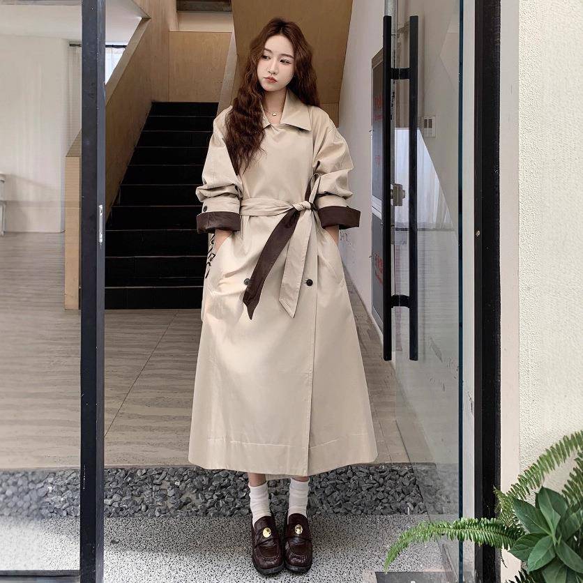 氛C327-991感长款风衣0外套女225秋季新款韩系今流年行高级感英伦