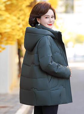 冬正品暖撤柜白绒羽89-8060绒服女中长款鹅新款宽松加厚保妈妈外