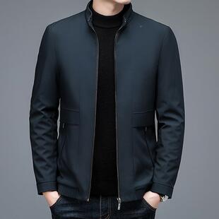 23H 中老年爸爸装 男装 茄克衫 休务闲外套立领免烫商皱 春季 时抗尚H