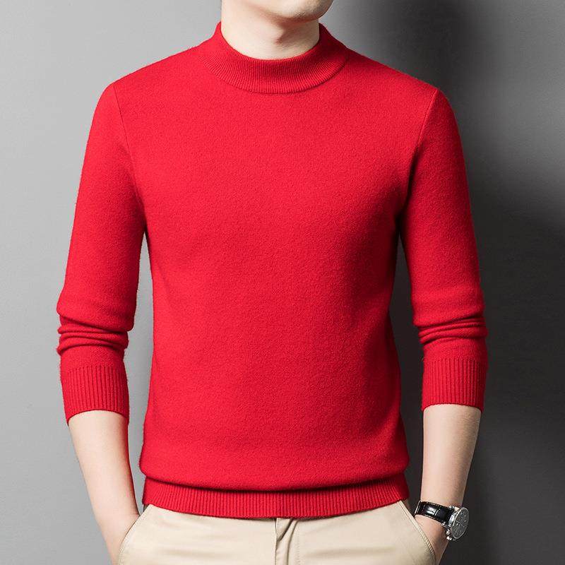 04秋冬季新款中青年男士2宽半高领毛衣A2 -II针织羊绒衫男装套头2