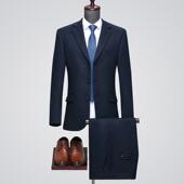 高感毛 高新郎礼结婚男士 端羊毛西服套装 男商婚三粒扣毛务休闲正装