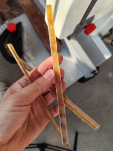 天然羊角长条料diy骨针环形针圆棒针料方针半成品自磨骨针毛衣针