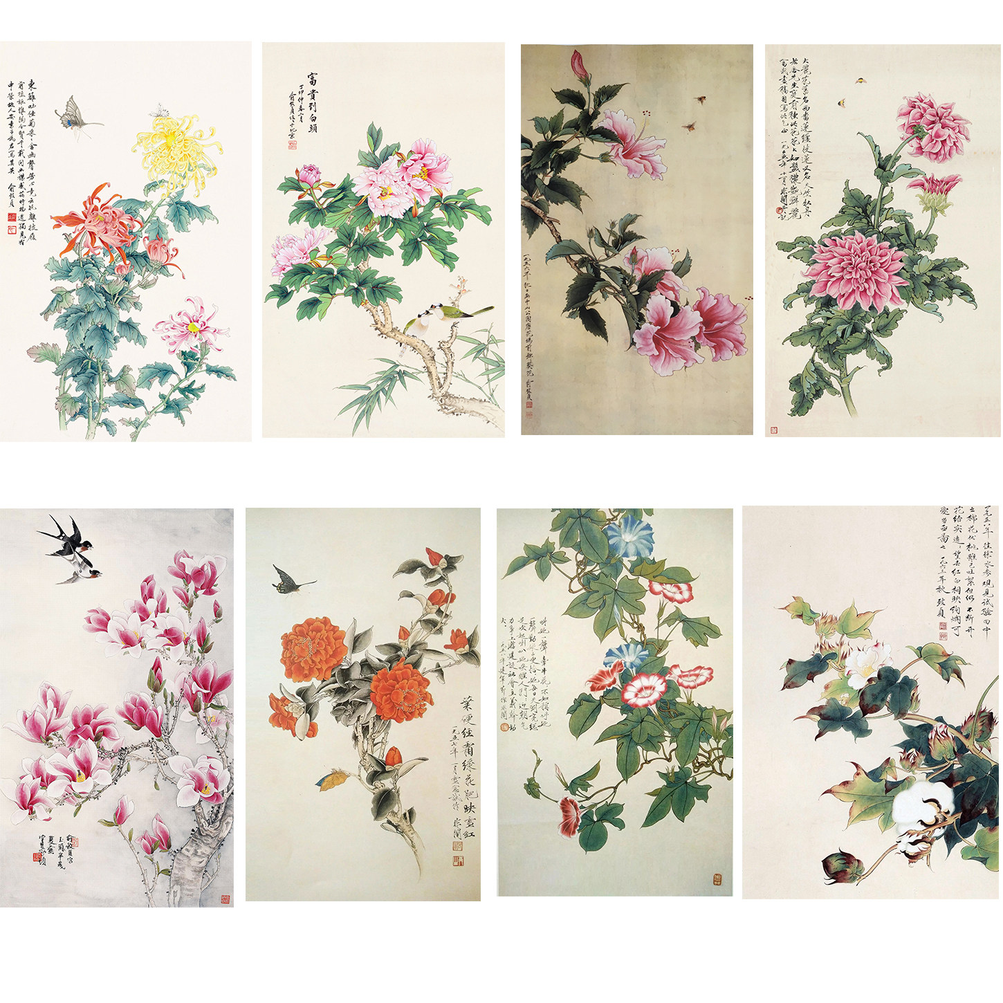 工笔画打印白描底稿俞致贞于非闇花鸟合集用于初学者临摹创作参考,家居饰品,国画,淘宝优惠券,粉丝福利购,淘宝优惠卷