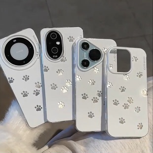 Ins貓爪適用于iPhone16 15promax手機殼創意蘋果14 70軟殼 11簡約高級感華為Pura70Pro小眾華為Mate60