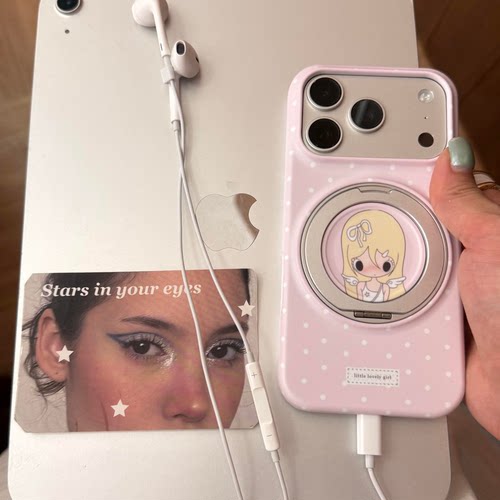 ins风波点黄发少女心手机壳