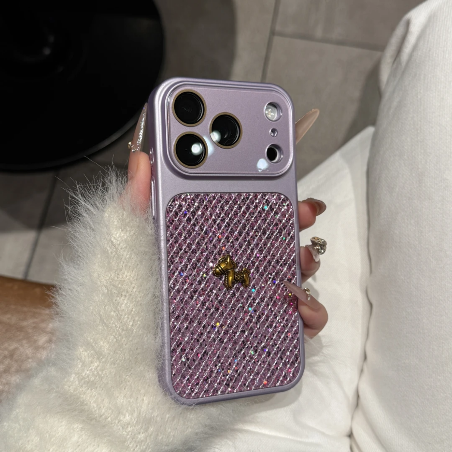 秒变17新款大视窗闪粉壳适用iPhone17PROMAX小马贴件手机壳苹果16PM高颜值细闪15/14PRO个性简约全包13保护套,3C数码配件,手机保护套/壳,淘宝优惠券,粉丝福利购,淘宝优惠卷