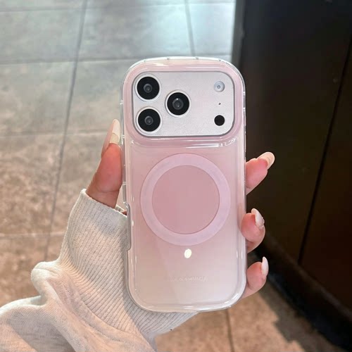 磁吸晕染灰粉iPhone手机壳防摔