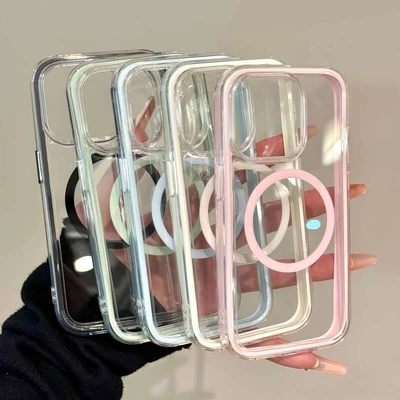 简约多巴胺色苹果17磁吸手机壳