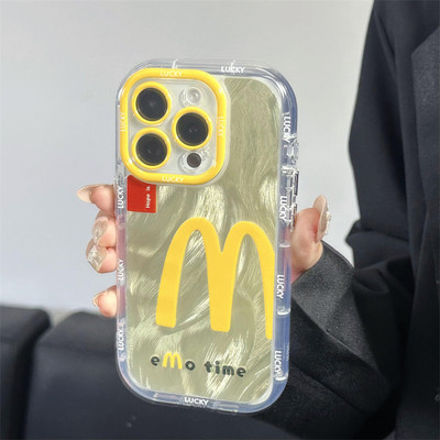 苹果15羽纱泡芙简约情侣