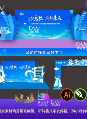 CDR告别布置青春视觉艺术毕业庆祝庆典创意波浪活动学生蓝色AI