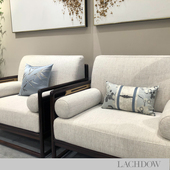 徕熙蓝色新中式 红木沙发靠垫高档中国风客厅抱枕套高弹可拆洗