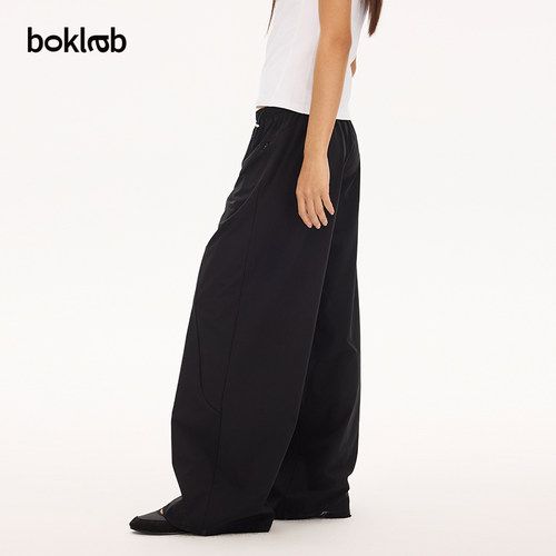 BOKLAB2025夏季新品户外运动速干防晒长裤女宽松垂感阔腿裤休闲裤
