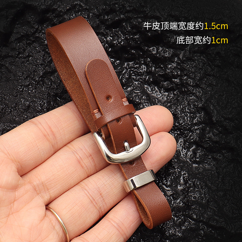意大利植鞣牛皮真皮头层皮手环汽车钥匙扣手工缝线封边车钥匙带