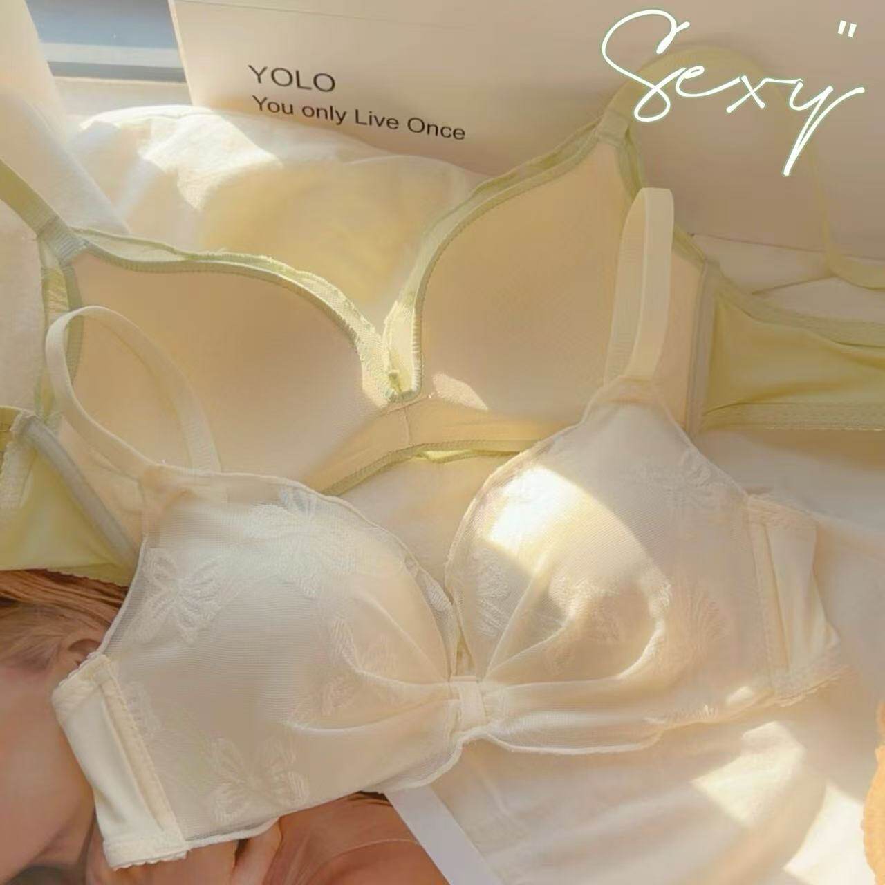 在逃公主 内衣薄款大胸显小胸聚拢收副乳性感蕾丝无钢圈文胸罩