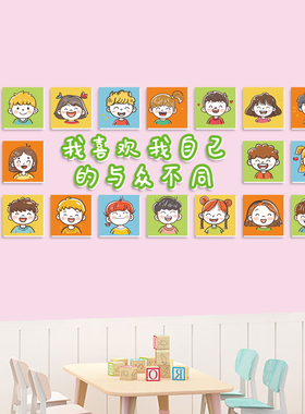 幼儿园美术画室走廊大厅背景墙贴
