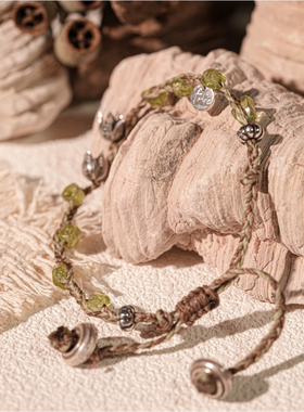 欧洲设计师TRÉE925银【郁见春光】原创小众设计手工手链