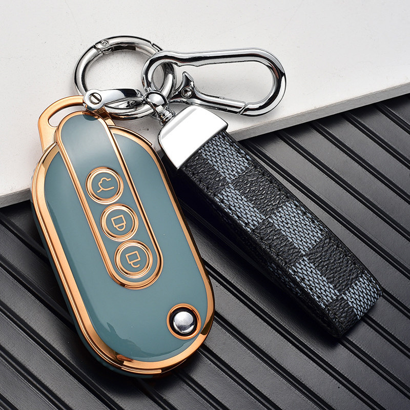 适用五菱宏光mini车钥匙套23款马卡龙miniev宝骏gameboy迷你包扣