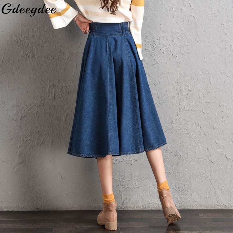 gdeegdee 2019 new pattern Paige skirt Mid length version A word skirt new pattern Pendulum Denim skirt W0405in the Women's clothing/Boutique , Skirts  category - from Buy2taobao.com to provide professional Taobao agent buy service