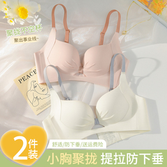 2024新款爆款小胸聚拢内衣女夏季薄款无痕提拉收副乳防下垂文胸罩