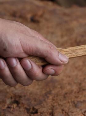 锈纹铁锤皮具锤木工锤砸线锤渍纹木柄【木爻Craft】