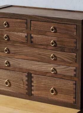 （缺货）桌面小柜子 实木 首饰柜 收纳柜 【木爻Craft】