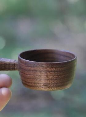 实木咖啡豆勺量勺短柄刻刀纹理【木爻Craft】