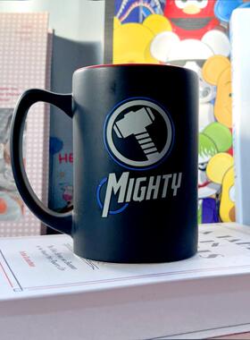 漫威复仇者联盟雷神托尔磨砂马克杯陶瓷水杯咖啡杯礼物周边450ml