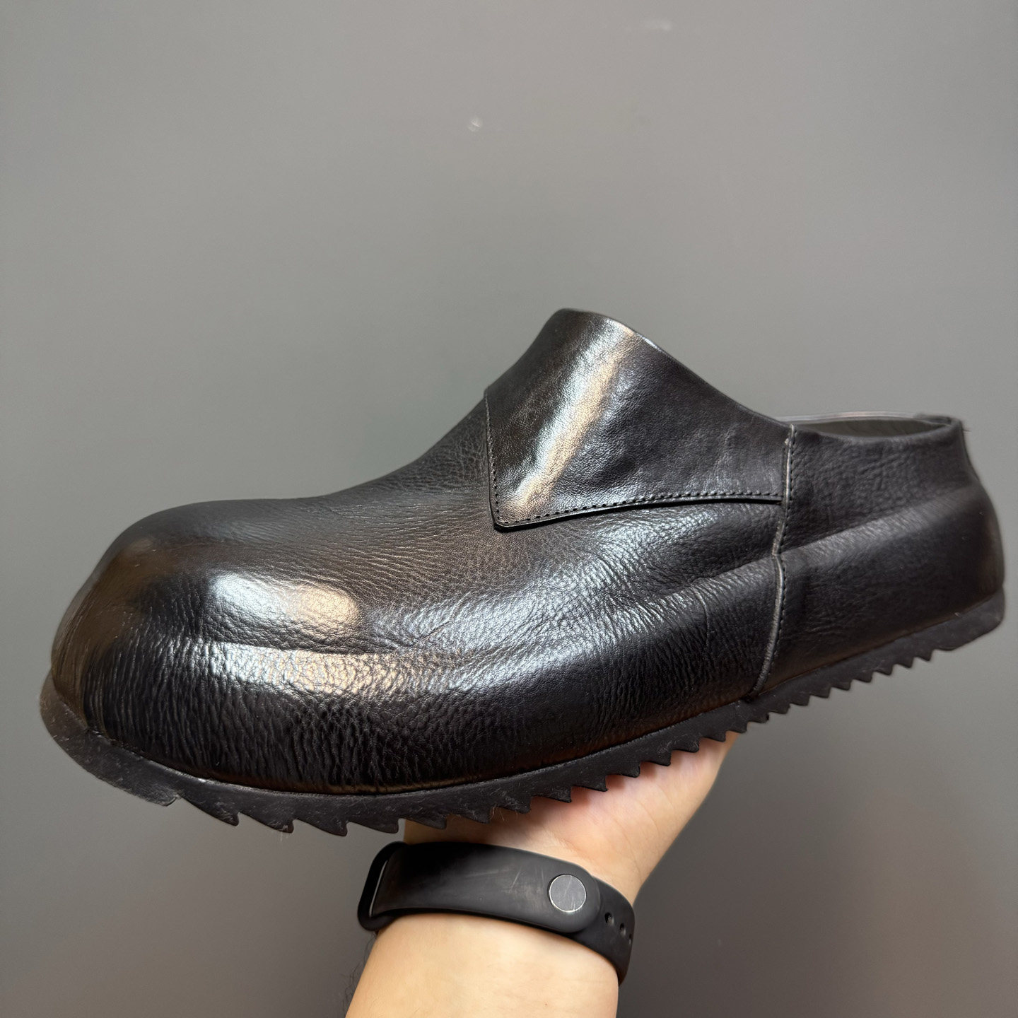 一脚蹬乐福鞋高端马皮男鞋