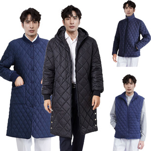 男护士棉衣医生棉服护士服男医生羽绒服急诊连帽棉袄夜班值班神器