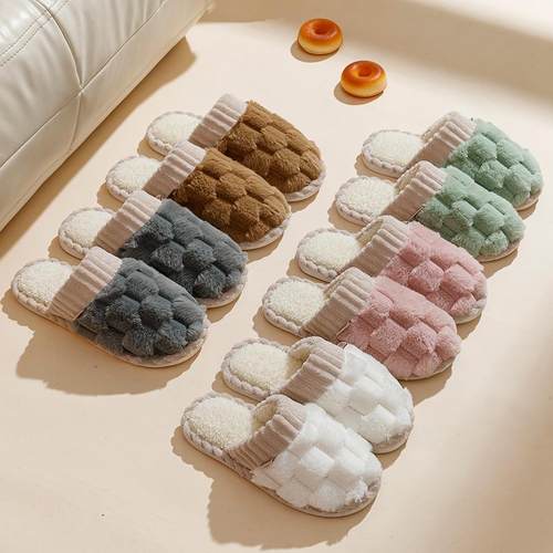 家用保暖毛绒女棉拖鞋保暖